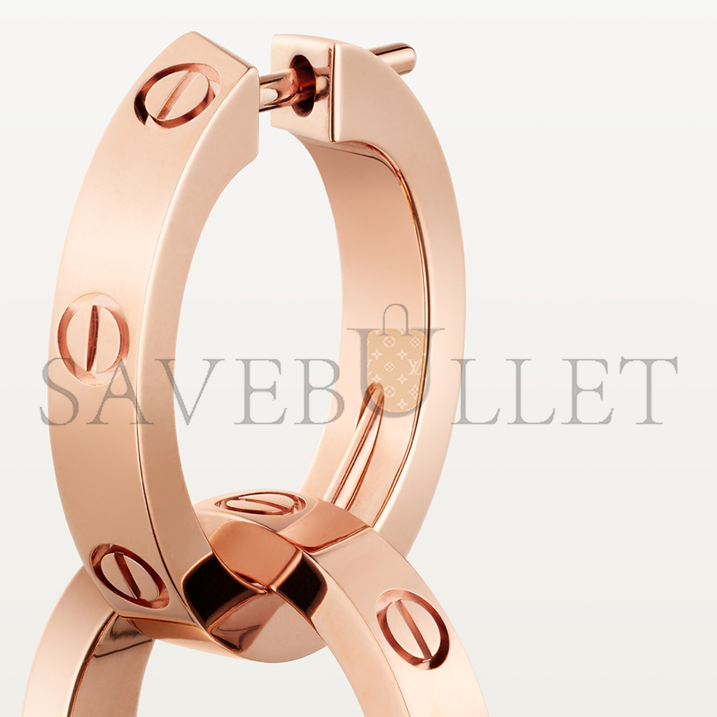 CARTIER LOVE ROSE GOLD EARRINGS, TRANSFORMABLE B8301498